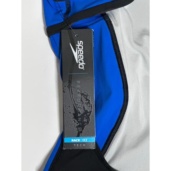 Speedo Power+ Sprint Splice Free Back Tech Race III One-Piece Swimsuit Sz 10 /36 - Picture 9 of 15